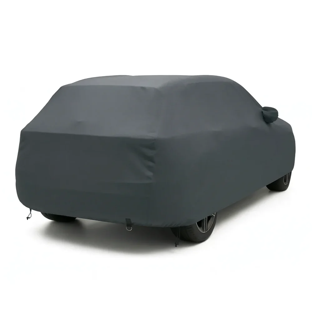 Housse extérieure Urban coloris Gris anthracite, vue arrière 3/4, photo studio sur fond blanc