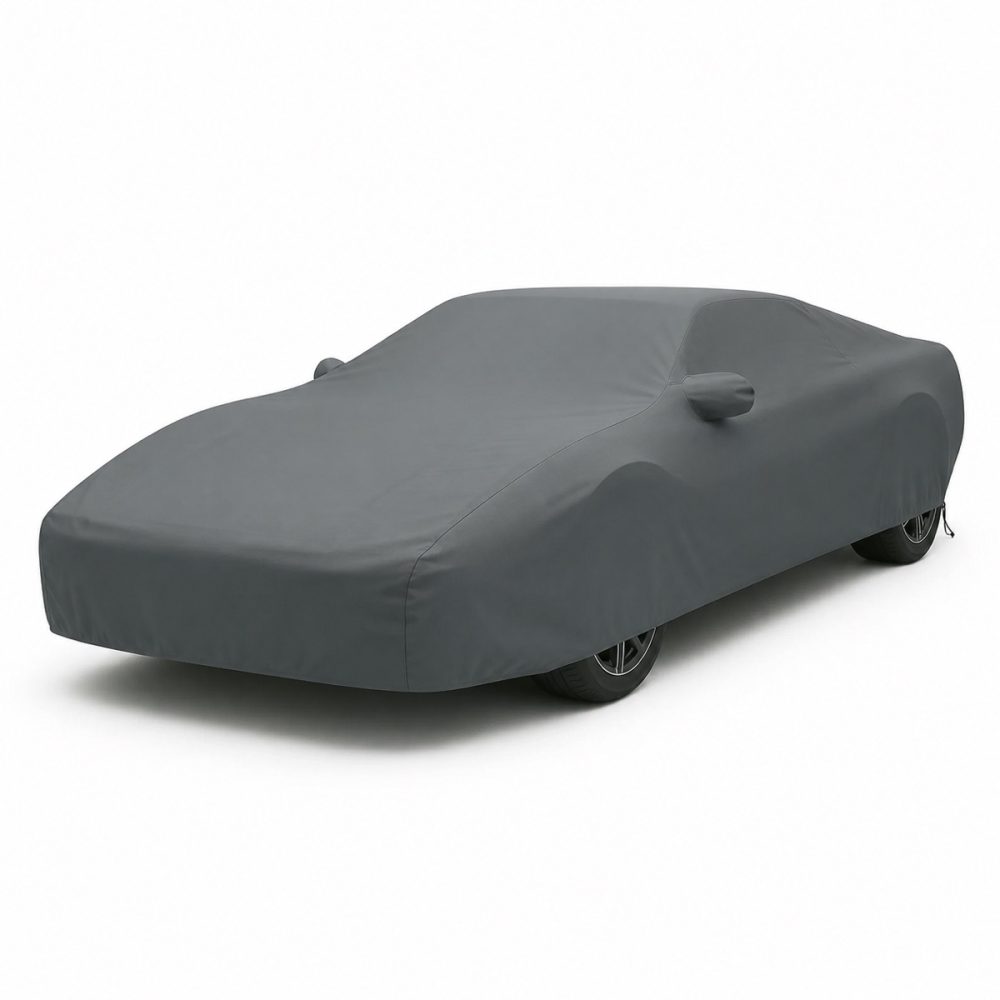 Housse extérieure Urban Gris anthracite pour Ferrari 208 GTB / GTS Housse de protection extérieure Urban gris anthracite sur mesure posée sur une Ferrari 208 GTB / GTS, vue avant 3/4