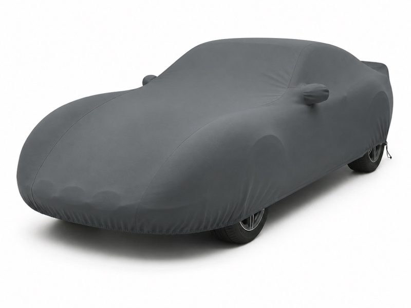 Housse de protection extérieure Urban gris anthracite sur mesure posée sur une Ferrari 250 GTO, vue avant 3/4