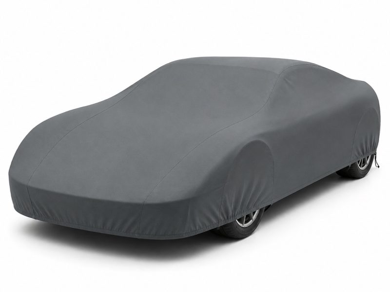 Housse extérieure Urban Gris anthracite pour Ferrari F355 Berlinetta Housse de protection extérieure Urban gris anthracite sur mesure posée sur une Ferrari F355 Berlinetta, vue avant 3/4
