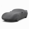 Housse de protection intérieure Lycra gris anthracite sur mesure posée sur une Ferrari 250 GTO, vue avant 3/4