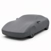 Housse de protection intérieure Lycra gris anthracite sur mesure posée sur une Ferrari F355 Spider, vue avant 3/4