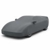 Housse intérieure Lycra Gris anthracite pour Ferrari F40 (Tipo F120) Housse de protection intérieure Lycra gris anthracite sur mesure posée sur une Ferrari F40, vue avant 3/4
