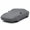 Housse de protection intérieure Lycra gris anthracite sur mesure posée sur une Ferrari Mondial Cabriolet, vue avant 3/4