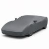 Housse de protection intérieure Lycra gris anthracite sur mesure posée sur une Ferrari Testarossa / 512 TR, vue avant 3/4