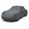 Housse de protection extérieure Urban gris anthracite sur mesure posée sur une Porsche 356 C Cabriolet, vue avant 3/4