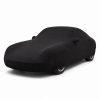 Housse de protection intérieure Jersey noire sur mesure posée sur une Porsche 911 993, vue avant 3/4