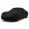 Housse de protection intérieure Jersey noire sur mesure posée sur une Porsche 911 997, vue avant 3/4