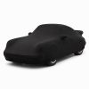 Housse intérieure Jersey Noir pour Porsche 911 Carrera 3.2 « Turbo-Look » (G-Serie) Housse de protection intérieure Jersey noire sur mesure posée sur une Porsche 911 Carrera 3.2 « Turbo-Look » (G-Serie), vue avant 3/4