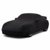 Housse de protection intérieure Jersey noire sur mesure posée sur une Porsche 911 Turbo 993, vue avant 3/4