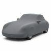 Housse de protection intérieure Lycra gris anthracite sur mesure posée sur une Porsche 356 C Cabriolet, vue avant 3/4