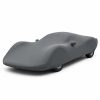Housse de protection intérieure Lycra gris anthracite sur mesure posée sur une Porsche 906 Carrera 6, vue avant 3/4
