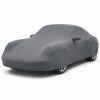 Housse de protection intérieure Lycra gris anthracite sur mesure posée sur une Porsche 911 997, vue avant 3/4