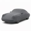 Housse de protection intérieure Lycra gris anthracite sur mesure posée sur une Porsche 911 964 Coupé Targa, vue avant 3/4