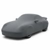 Housse de protection intérieure Lycra gris anthracite sur mesure posée sur une Porsche 911 GT2 993, vue avant 3/4