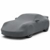 Housse de protection intérieure Lycra gris anthracite sur mesure posée sur une Porsche 911 GT3 RS 997, vue avant 3/4