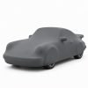 Housse intérieure Lycra Gris anthracite pour Porsche 911 SC et Carrera 3.2 « Turbo-Look » Housse de protection intérieure Lycra gris anthracite sur mesure posée sur une Porsche 911 SC et Carrera 3.2 « Turbo-Look », vue avant 3/4