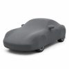 Housse intérieure Lycra Gris anthracite pour Porsche Cayman (987) Housse de protection intérieure Lycra gris anthracite sur mesure posée sur une Porsche Cayman 987, vue avant 3/4