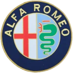 Écusson brodé Alfa Romeo à coudre sur une housse de voiture sur mesure