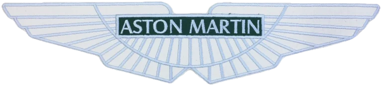 Écusson brodé Aston Martin à coudre sur une housse de voiture sur mesure