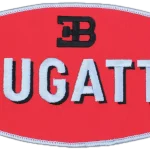 Écusson brodé Bugatti à coudre sur une housse de voiture sur mesure