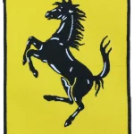 Écusson brodé Ferrari à coudre sur une housse de voiture sur mesure
