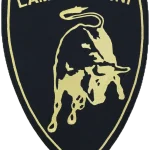 Écusson brodé Lamborghini à coudre sur une housse de voiture sur mesure