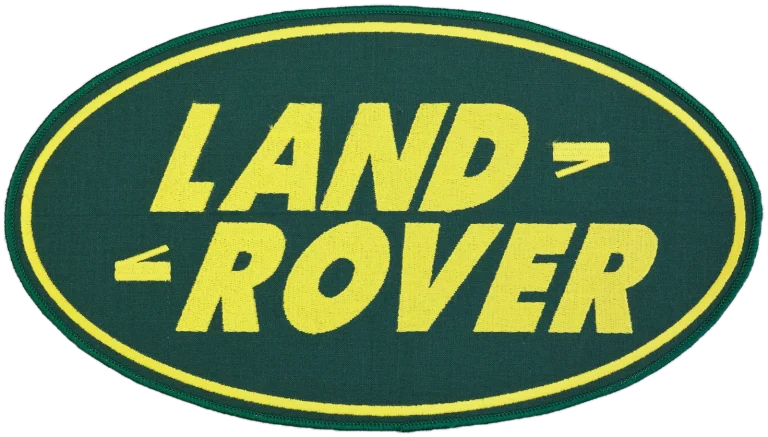 Écusson brodé Land Rover à coudre sur une housse de voiture sur mesure