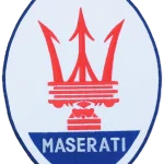 Écusson brodé Maserati à coudre sur une housse de voiture sur mesure
