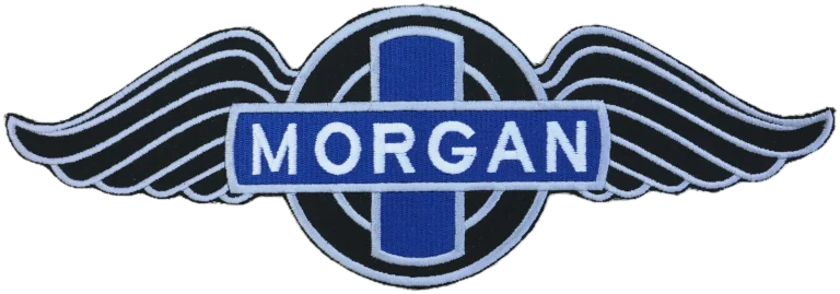 Écusson brodé Morgan à coudre sur une housse de voiture sur mesure