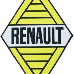 Écusson brodé Renault à coudre sur une housse de voiture sur mesure