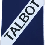 Écusson brodé Talbot à coudre sur une housse de voiture sur mesure