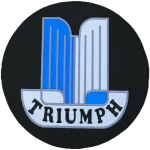 Écusson brodé Triumph à coudre sur une housse de voiture sur mesure