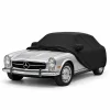 Housse extérieure Urban noire pour Mercedes-Benz CLA (C117 / C118) : housse repliée sur une Mercedes-Benz 280 SL Pagode (W113), avant découvert